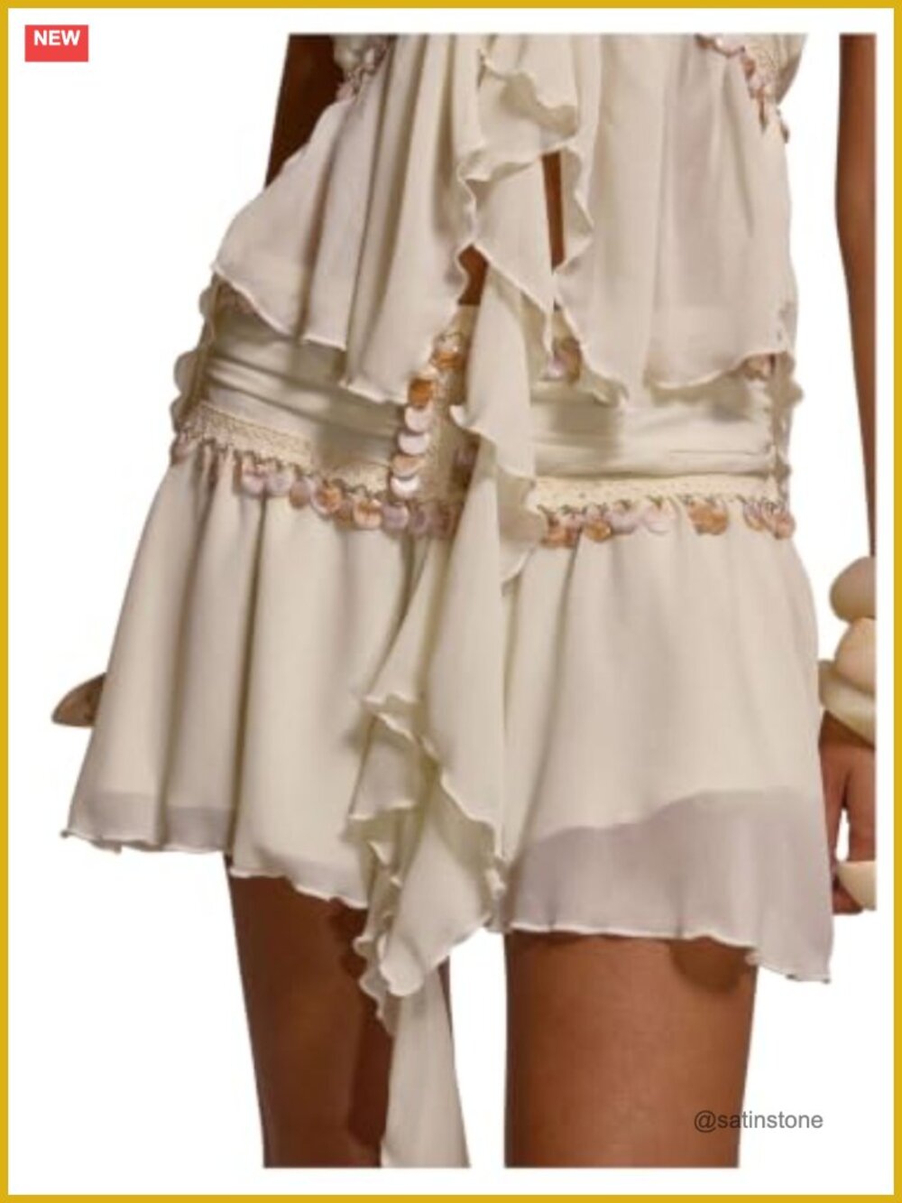 Y2K Chiffon Ruffle Mini Skirt Asymmetrical Ruched Low Rise